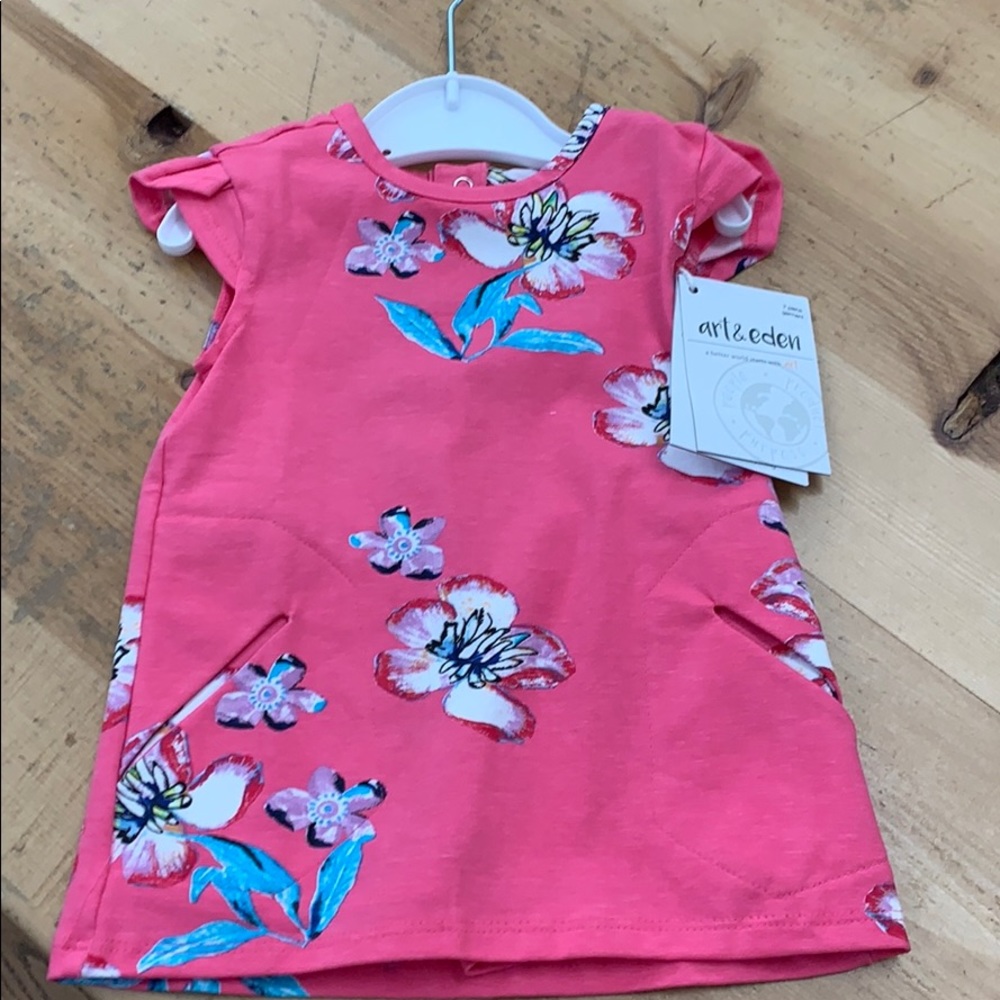 Floral baby dress w/shorts